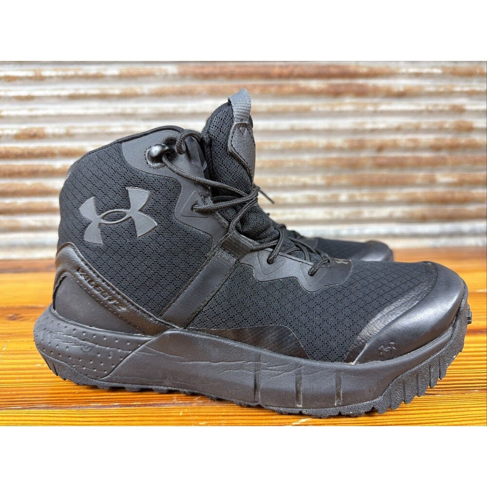 Under Armour Valsetz Tactical Boots Men's Triple Black Lace-Up - 9.5